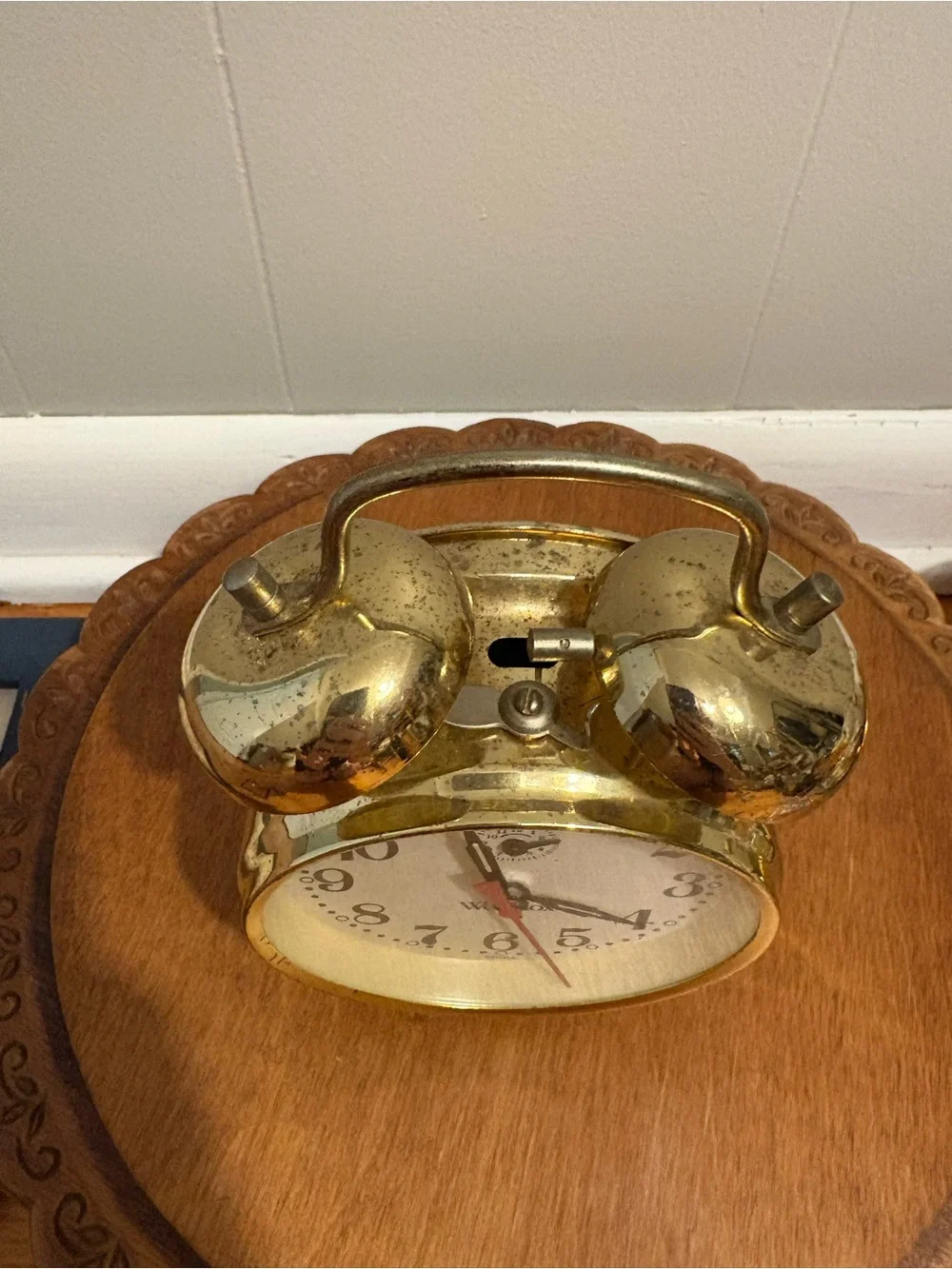 Gold Twin Bell Alarm Clock Westclox